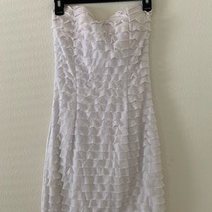 Cute strapless mini white dress